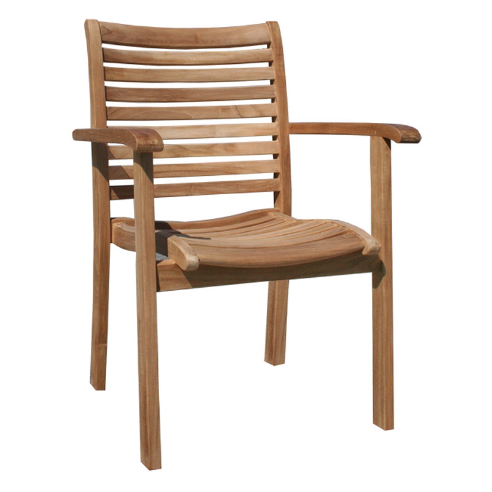 Chic Teak Italy Teak Stacking Patio Dining Chair - image 1 of 7