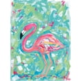 thumbnail image 2 of Mingo, Jessica 25x32 Gold Ornate Wood Framed with Double Matting Museum Art Print Titled - Summer Flamingo, 2 of 4