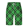 thumbnail image 3 of Uaswgudfs Mens Pajama Shorts Plaid Pajama Bottom Elastic Waist Drawstring Casual Short Pants with Pockets, 3 of 4