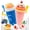 Blue+Pink, variant on Slushie Cup, 3 Pack Frozen Magic Slushy Cup, Reusable Slushy Maker Cup for Juice Ice Cream Milk Yogurt, DIY Cups with Lid & Straw Cool Stuff Things for Kids Friends Family (Blue+Pink+Green)