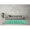 thumbnail image 3 of Ahgly Company Indoor Rectangle Abstract Turquoise Blue Modern Area Rugs, 7' x 9', 3 of 4