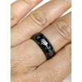 thumbnail image 7 of Crown Matching Rings Couple Ring Purple 1CT CZ Women Wedding Ring Set Male Titanium Band, 7 of 7
