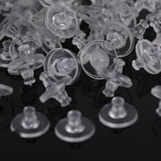 Wentin Reduced Jewelry materials 100pcs Bullet Clutch Earring Backs With Pad 50pairs Earring Backs Earring Backs For Droopy Ears Studs Fishhook Earring Backs Replacements Clutch Back