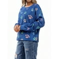 thumbnail image 4 of ZXSXSY Women Dogs Paw Print Graphic Pullover Long Sleeve Cute Sweatshirt, 4 of 10