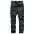 thumbnail image 1 of Snorda Men's Casual Wearproof Springy Pants Stretch Cargo Multi-pocket Sweatpants, 1 of 3