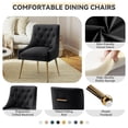 thumbnail image 6 of SEYNAR Modern Velvet Dining Chairs Set of 2, Tufted Back Accent Chair for Living Room,Black, 6 of 6
