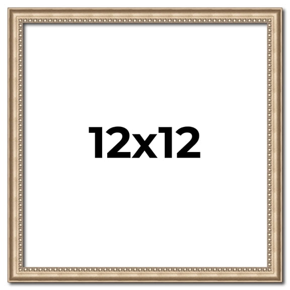 12x12 Frame Silver Real Wood Picture Frame Width 0.75 Inches | Interior Frame Depth 0.5 Inches |