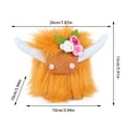 thumbnail image 5 of Highland Cow with Flowers, Brown Highland Cow Figurine, Scottish Tomte Decor, Nordic Home Decoration, Gift, 5 of 9