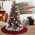 thumbnail image 2 of Melitta Christmas Tree Skirt, 48 Inch Buffalo Plaid Christmas Tree Decorations Checked Indoor Soft Xmas Tree Collar Thickened Rug Holiday Festival Party Large Mat Décor (Red & Black), 2 of 8