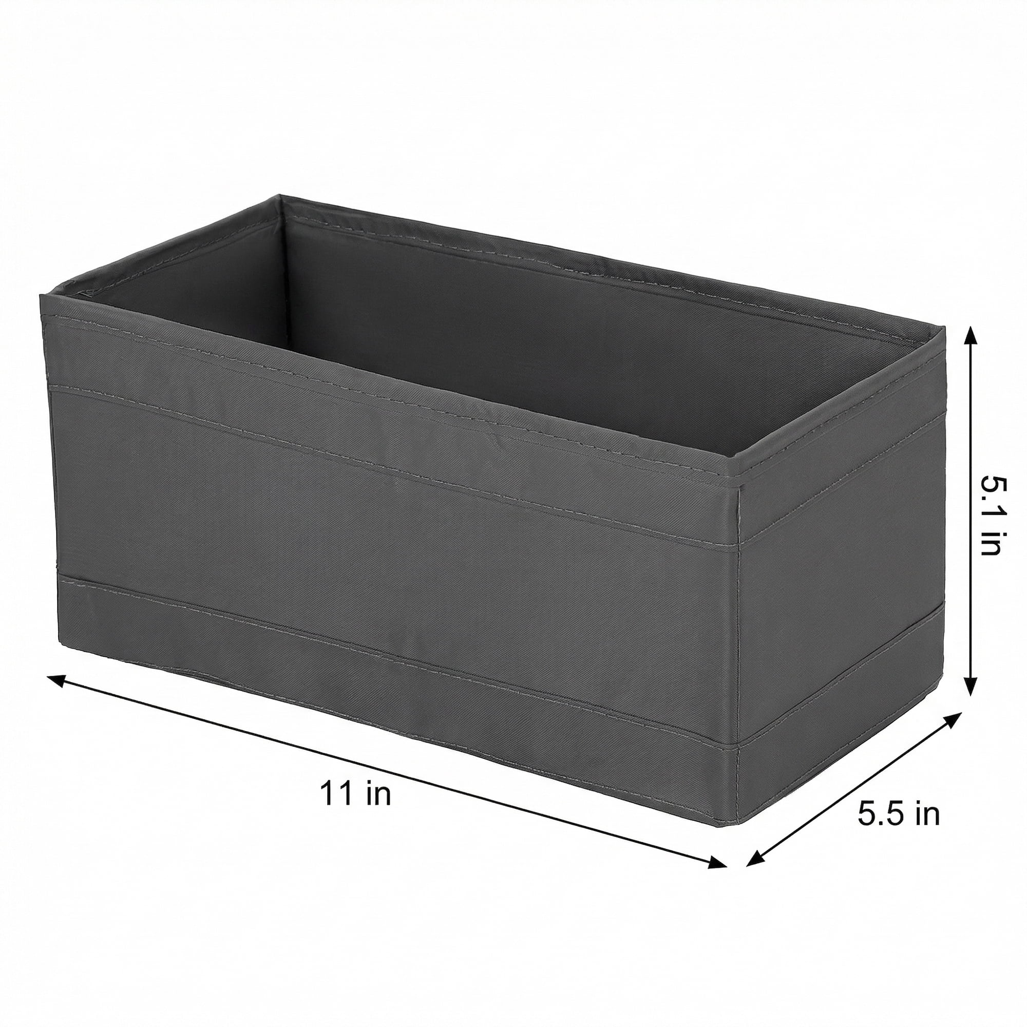 Unique Bargains 1pc Fabric Storage Bin for Shelves Closet Grey 11*5.5*5.1in