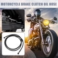 thumbnail image 2 of 1 Set 155cm 61.02" Motorcycle Braided Brake Clutch Oil Hoses Line Pipe Clutch Throttle Gas Line Fuel Pipe Black for ATV Dirt Bike, 2 of 7