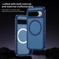 thumbnail image 2 of Magnetic Case for Google Pixel 9 / 9 Pro Clear Compatible with Magsafe, Hybrid Protective Silicone Bumper, Slim Smooth Sleek Matte Frosted Case for Men Women for Google Pixel 9 / 9 Pro, Blue, 2 of 7