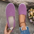 thumbnail image 7 of oqasdz Womens Casual Shoes Plus Size Slip On Close Toe Mesh Breathable Flat Bottom Walking Shoes Solid Color Comfort Trendy Versatile Outdoor Summer, 7 of 7