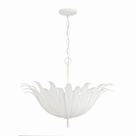 4 Light Pendant In Bohemian Style-18.75 Inches Tall And 24 Inches Wide-Textured White Finish -Traditional Installation Capital Lighting 349541Xw