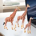 thumbnail image 3 of HEVIRGO 3Pcs/Set Giraffe Model Realistic Lovely Action Figure Fall Resistant Solid Model Miniature Figurine Educational Toy Wild Animals Figure Simulation Giraffe Toy Children Toy Gift, 3 of 10