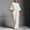 #9White, variant on Women's Office Business Casual 2 Piece Outfits, Minimalist Batwing Sleeve Top & High Waist Pleated Wide Leg Pants Set for Women Work Daily Commute Wear