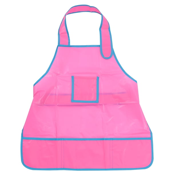 Delantal para niños, para manualidades, pintura, repostería, dibujo (rosa)