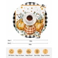 thumbnail image 6 of 13 Inch Round Placemats Set of 6, Orange Pumpkins Fall Non Slip Heat Insulation PP Table Mats, Black Plaid Polka Dot Botanical Washable Place Mats for Kitchen Dining Party Table Decor, 6 of 7