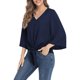 thumbnail image 4 of Txlixc Blusa de color sólido para mujeres Txlixc moda, 4 of 6