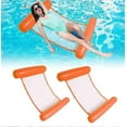 thumbnail image 1 of Orange Color 2Pcs Floating Hammock Inflatable Pool, Swimming Hammock Float Floating Seat Raft Hammock Bed Lounger Mat with Air Pump for Beach, Party, _Perfect Gift, 1 of 5