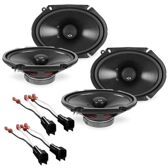 NVX Front and Rear 6" x 8" Coaxial Car Speaker Upgrade Package for 2001-2012 Ford Escape 540W Peak