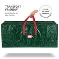 thumbnail image 2 of Christmas Tree Storage Bag Tall Christmas Trees- Reinforced Carry Handles, Dual Zippered Storage Containers - Waterproof Xmas Tree Bag Protects from Dust, Moisture Insect 1 Piece Green, 2 of 6