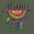 thumbnail image 2 of Colorful Neon Be Brave Dreamcatcher | Dean Russo Art Pop Culture Men's T-Shirt, Military Green, Medium, 2 of 6