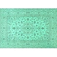 thumbnail image 1 of Ahgly Company Indoor Rectangle Medallion Turquoise Blue Traditional Area Rugs, 3' x 5', 1 of 4
