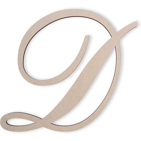 2pcs Wooden Letters by ica Cursive Wood Letter for Wall Various Sizes Durable Smooth Laser Cut Unfinished Design Ideal for Wall, Nursery Crib, DIY Crafts