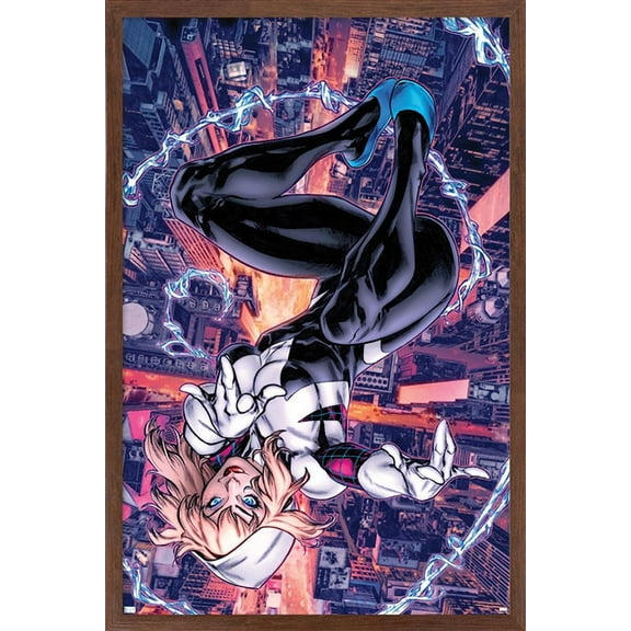 Marvel Comics - Ghost Spider - Ghost Spider #1 Variant Wall Poster, 14.725" x 22.375", Framed
