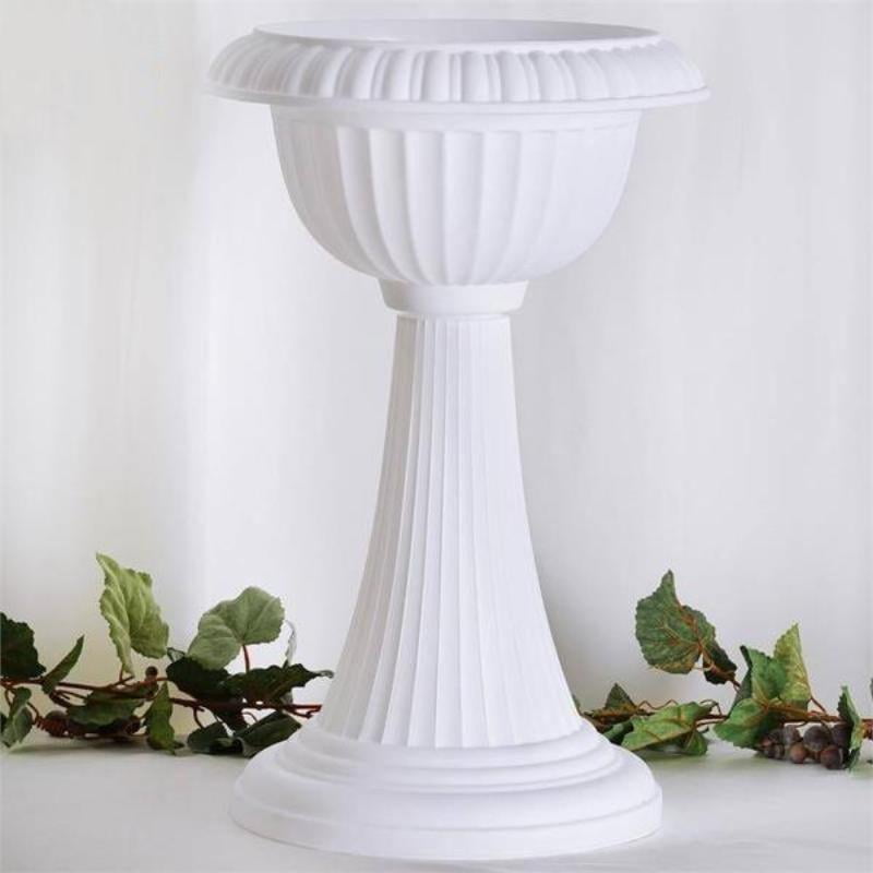 Efavormart 4 Pack 23" Tall White PVC Classic Italian Inspired Pedestal ...