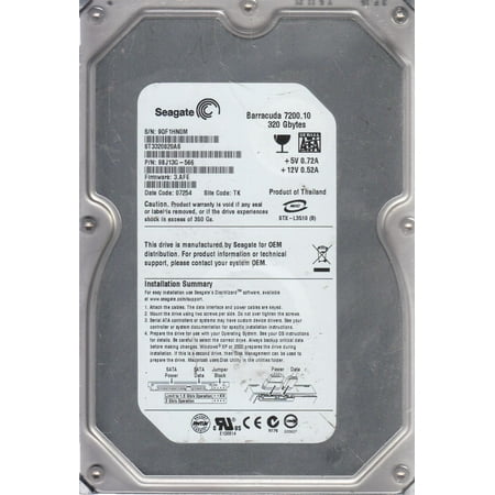 ST3320820AS, 9QF, TK, PN 9BJ13G-566, FW 3.AFE, Seagate 320GB SATA 3.5 Hard Drive
