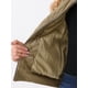 thumbnail image 5 of Chaqueta bomber acolchada de terciopelo con cremallera para mujer INSPIRE CHIC con bolsillos M color caqui claro, 5 of 5