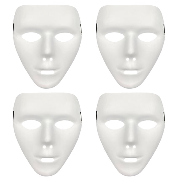 Máscaras Aterradoras para Halloween KrulMasc 4 pzas. 18x16x4 cm Plástico PVC Blanco Mate Máscara Demoniaca.
