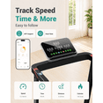 thumbnail image 3 of Walking Pad Treadmill with Incline, Foldable with Handle & Desk, LED Display, Multi-Mode App, Shock Absorption, 200 lbs Capacity walk pad, Walking Pad walkingpad treadmill, Black, 3 of 8