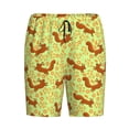 thumbnail image 4 of Wukai Floral Squirrel Men’s Short Pajama Pants With Pockets Soft Sleep Pj Shorts for Men-, 4 of 6