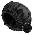 thumbnail image 1 of Gorro térmico de acondicionamiento profundo Gorro térmico apto para microondas para peinado con vapor y tratamiento capilar Gorro de vapor Terapia de cuidado del cabello con vapor (negro + negro), 1 of 5