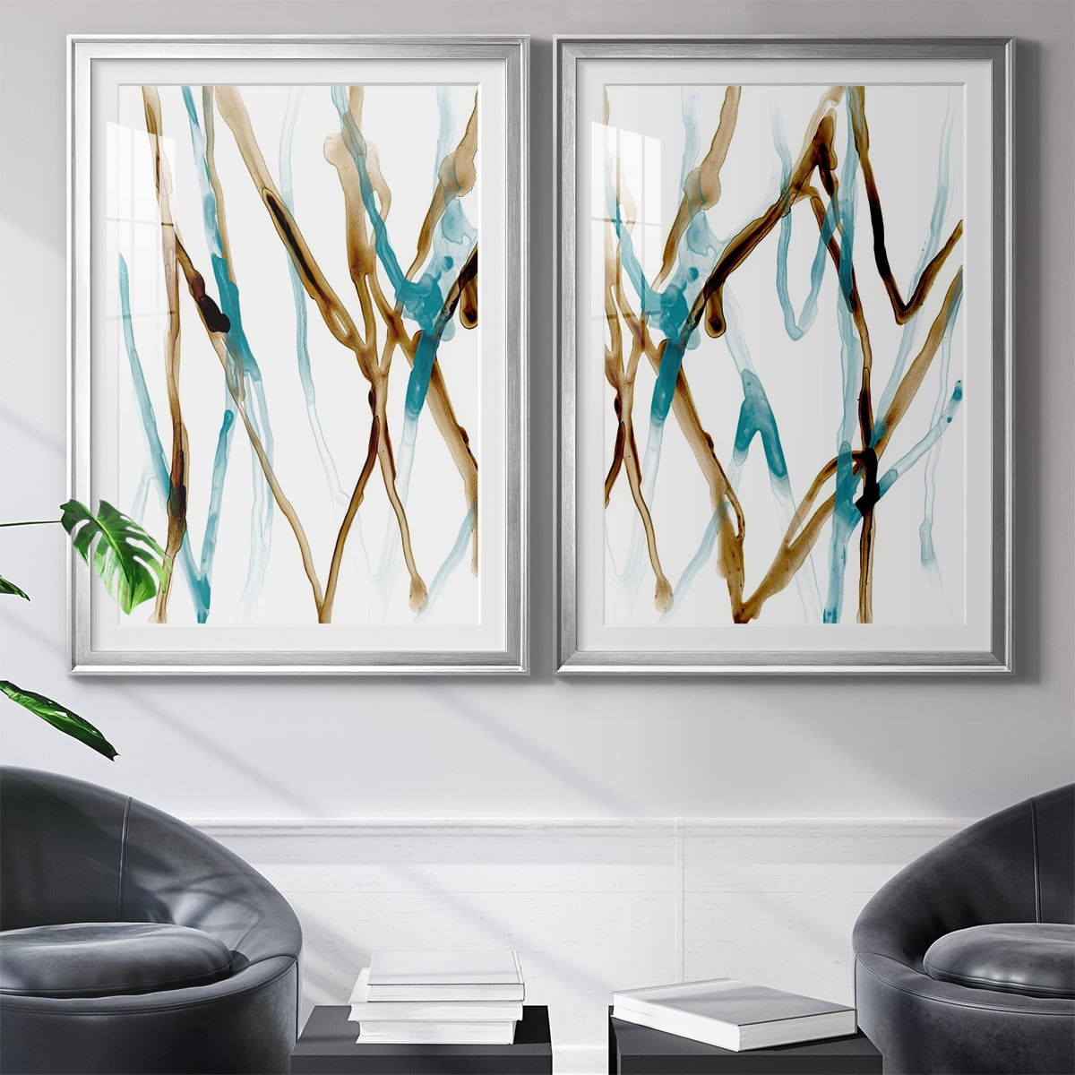Wexford Home Runnel XVII Premium Framed Print, 22.5" x 30.5" - Ready to Hang, Silver (Set of 2)