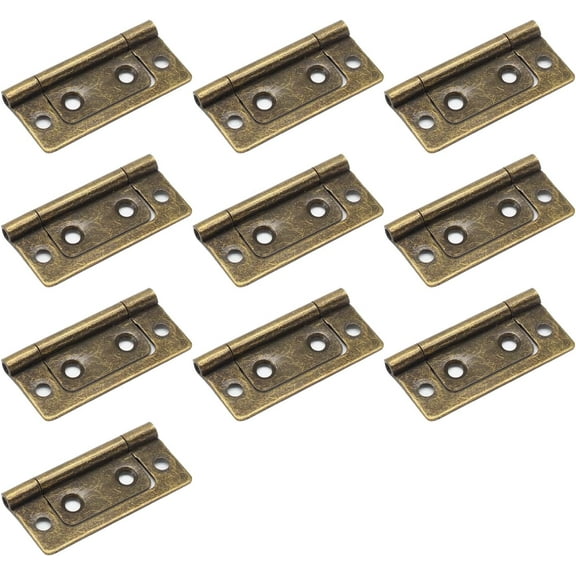 10Pcs Non-Mortise Hinges, 2"x1" Bifold Door Hinges with Mounting Screws