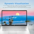 thumbnail image 3 of HP 17.3" FHD Laptop, AMD Ryzen 5 5500U, 64GB RAM, 2TB SSD, AMD Radeon Graphics, Fingerprint Reader, Numeric Keyboard, 720p HD Webcam, WiFi, Windows 11 Pro, Silver, 32GB Hotface USB Card, 3 of 7