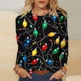 thumbnail image 2 of SELONE Christmas Clothes Women Long Sleeve Xmas Fashion Tees Casual Crewneck Loose T Shirt Xmas Print Shirt Multicolor XL, 2 of 6