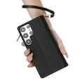 thumbnail image 7 of for Samsung Galaxy S20 Ultra Wallet case with Card Holder,Phone case RFID Blocking PU Leather Flip Shockproof Cover with Hand Strap Zipper Credit Card Holder Slots for Women Men,Black, 7 of 7
