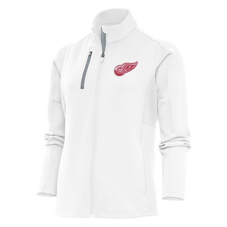 Women s Antigua White Detroit Red Wings Team Logo Generation Full-Zip Jacket