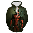 thumbnail image 3 of Nueva sudadera con capucha para hombre de otoño e invierno con estampado 3D de Marvel Deadpool, sudadera con capucha informal de moda urbana de hip-hop para hombre, 3 of 5