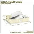 thumbnail image 3 of China Platter Storage Containers - Serving Platter Storage Containers - Christmas Platter Storage Rack & Platter Organizer Quilted Exterior, Handles & Felt Dividers Storage Platter for Packing Dishes, 3 of 5