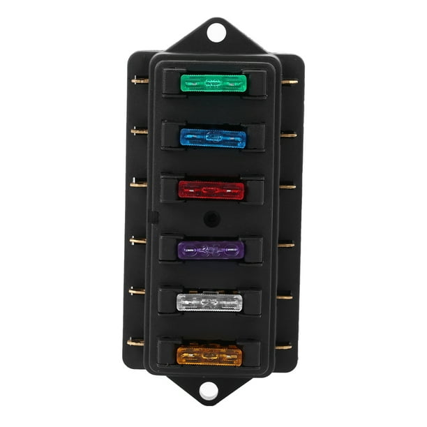 Bloque De Circuito De 6 Para Coche, Barco, Caja De Fusibles De Cuchilla Automática, Soporte De Bloque, 24V 12V