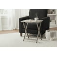 thumbnail image 6 of (2 pack) Mainstays Modern Indoor Folding XL Oversized Tray Table in Rustic Gray L23.5 x W18 x H26 inches., 6 of 11