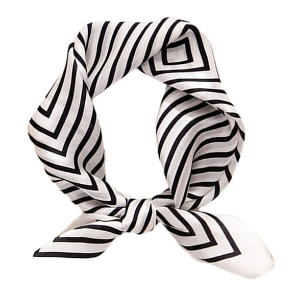 NUZYZ Silk Scarf for Women Soft Breathable Fashionable Neck Collar with Colorful Print for Parties Commutes