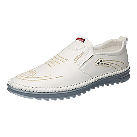 NOKIO Men'S Slip-On Oxfords Men'S Comfortable Slip-On Men'S Slip-On Walking Shoes 2023 New Casual Men's Shoes Trend White Shoes Business Hand Sewn Shoes