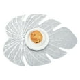 thumbnail image 2 of Hariumiu Placemat Banana Leaf Design Non-slip Oil-proof Heat Insulation Light Luxury Cooking Dinner Mat Household Supplies-Silver, 2 of 8